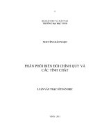 phân phối biến đổi chính quy và các tính chất
