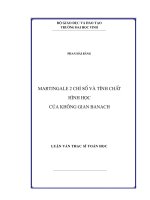 martingale 2 chỉ số và tính chất hình học của không gian banach