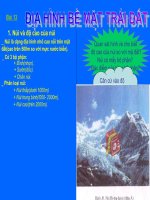 BÀI 13. ĐỊA HÌNH BỀ MẶT TRÁI ĐẤT