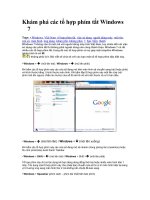 Tìm hiểu các tổ hợp phím tắt windows 7