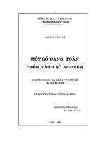 một số dạng toán trên vành số nguyên