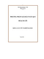 phương pháp giải bài toán quy hoạch lồi