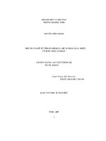 một số vấn đề tính ổn định của hệ vi phân ngẫu nhiên có bước nhảy markov