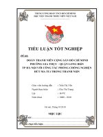 hồ chí minh phường gia thụy – quận long biên, hà nội với công tác phòng chống nghiện hút ma túy trong thanh niên