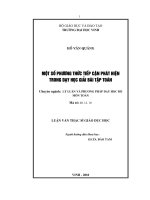 một số phương pháp tiếp cận phát hiện trong dạy học giải bài tập toán