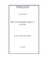 một số mở rộng định lý sylow