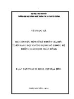 Nghiên cứu một số kỹ thuật giải bài toán hàng đợi và ứng dụng mô phỏng hệ thống giao dịch ngân hàng