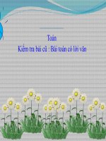 bài giảng toán 1 chương 3 bài 12 bài toán có lời văn