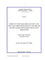 Nghiên cứu tình trạng rối loạn chức năng thận nặng thêm ở bệnh nhân suy tim điều trị nội trú tại bệnh viện đa khoa trung ương Thái Nguyên