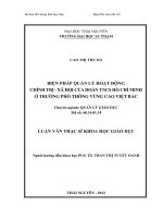 Biện pháp quản lý hoạt động chính trị xã hội của đoàn TNCS Hồ Chí Minh ở trường phổ thông vùng cao Việt Bắc