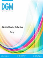 Chiến lược marketing cho giai đọan starup