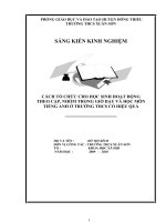 Cách tổ chức cho học sinh hoạt động theo cặp, nhóm trong giờ dạy và học môn tiếng anh ở trường thcs có hiệu quả