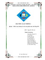 đề tài: chiến lược quảng cáo cho sản phẩm máy cân bằng ion