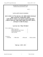SKKN: SƯU TẦM VÀ ỨNG DỤNG CÁC TRÒ CHƠI VÀO DẠY HỌC LỊCH SỬ Ở TRƯỜNG THPT GÓP PHẦN NÂNG CAO CHẤT LƯỢNG BỘ MÔN ( PHẦN LỊCH SỬ THẾ GIỚI THỜI NGUYÊN THỦY, CỔ ĐẠI VÀ TRUNG ĐẠI)