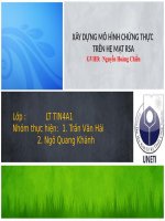 xây dựng mô hình chứng thực trên hệ mật rsa