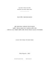 Hệ phương trình tích phân kiểu tích chập suy rộng đối với chùm các phép biến đổi tích phân dạng Fourier