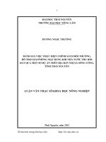 Đánh giá việc thực hiện chính sách bồi thường, hỗ trợ giải phóng mặt bằng khi nhà nước thu hồi đất qua một số dự án trên địa bàn thị xã Sông Công, tỉnh Thái Nguyên