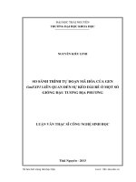 So sánh trình tự đoạn mã hóa của gen GmEXP1 liên quan đến sự kéo dài rễ ở một số giống đậu tương địa phương