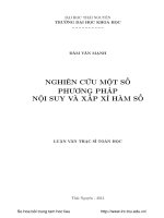 Nghiên cứu một số phương pháp nội suy và sấp xỉ hàm số