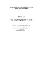 tiểu luận vắc xin phòng bệnh newcastle
