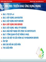 BÀI 4 XÂY DỰNG DNS SERVER (BỘ MÔN TRIỂN KHAI ỨNG DỤNG MẠNG)