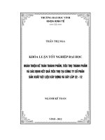 hoàn thiện kế toán thành phẩm, tiêu thụ thành phẩm và xác định kết quả tiêu thụ tại công ty cổ phần sản xuất vật liệu xây dựng và xây lắp 22 - 12