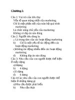 câu hỏi trắc nghiệm môn maketing (2)