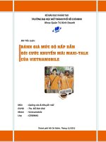 đánh giá mức độ hấp dẫn của gói cước khuyến mãi maxi - talk