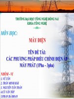 các phương pháp điều chỉnh điện áp máy phát (1pha-3pha)