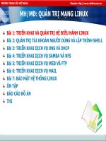 BÀI 1 TRIỂN KHAI VÀ QUẢN TRỊ HỆ ĐIỀU HÀNH LINUX