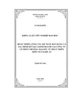 hoàn thiện công tác kế toán bán hàng và xác định kết quả kinhn doanh tại công ty cổ phần thương mại đầu tư phát triển miền núi nghệ an