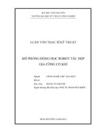 Mô phỏng động học robot tác hợp gia công cơ khí