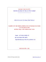 Nghiên cứu hệ thống thông tin cáp sợi quang WNM và ứng dụng cho đường trục viễn thông Bắc Nam