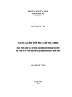 hoàn thiện công tác kế toán bán hàng và công nợ phải thu tại công ty cổ phần vận tải và dịch vụ petrolimex nghệ tĩnh