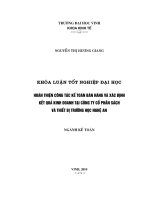 hoàn thiện công tác kế toán bán hàng và xác định kết quả kinh doanh tại công ty cổ phần sách và thiết bị trường học nghệ an