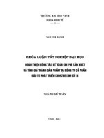 hoàn thiện công tác kế toán chi phí sản xuất và tính giá thành sản phẩm tại công ty cổ phần đầu tư phát triển constrexim số 16