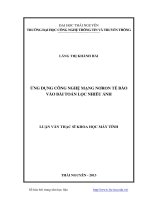 Ứng dụng công nghệ mạng nơron tế bào vào bài toán lọc nhiễu ảnh