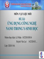ứng dụng công nghệ nano trong y- sinh học