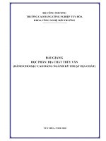 bài giảng học phần địa chất thủy văn