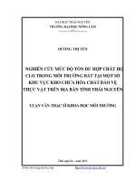 Nghiên cứu mức độ tồn dư hợp chất họ Clo trong môi trường đất tại một số khu vực kho chứa hóa chất bảo vệ thực vật trên địa bàn tỉnh Thái Nguyên