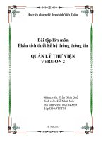 bài tập lớn môn phân tích thiết kế hệ thống thông tin quản lý thư viện version 2