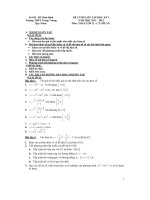 Đề cương học kì 1 môn toán lớp 12