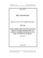 hoàn thiện công tác kế toán bán hàng và công nợ phải thu tại công ty cổ phần xi măng và vật liệu xây dựng cầu đước