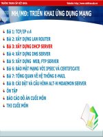 BÀI 3 XÂY DỰNG DHCP SERVER (BỘ MÔN TRIỂN KHAI ỨNG DỤNG MẠNG)