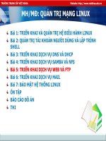 BÀI 5 TRIỂN KHAI DỊCH VỤ WEB VÀ FTP