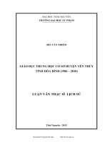 Giáo dục trung học cơ sở huyện Yên Thủy tỉnh Hòa Bình (1986 đến 2010)