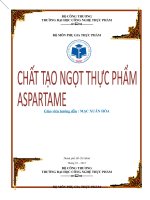 chất tạo ngọt thực phẩm aspartame