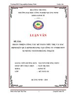 HOÀN THIỆN CÔNG TÁC KẾ TOÁN TIÊU THỤ VÀ XÁC ĐỊNH KẾT QUẢ KINH DOANH TẠI CÔNG TY TNHH MTV XI MĂNG VICEM HOÀNG THẠCH