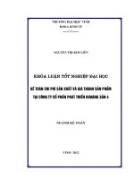 kế toán chi phí sản xuất và tính giá thành sản phẩm tại công ty cổ phần phát triển khoáng sản 4