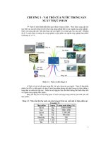 Đề tài nước dùng cho sản xuất thực phẩm